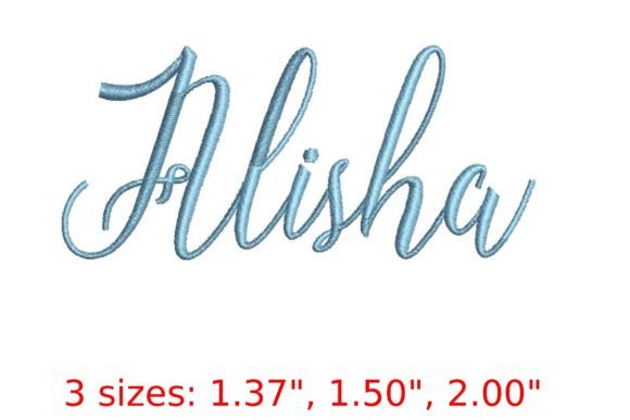 Alisha Font Embroidery Design Review