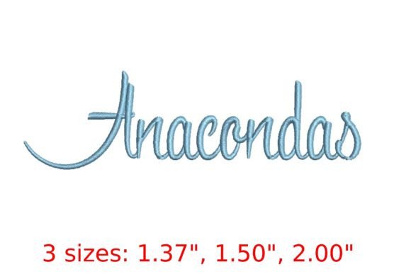 Anacondas Embroidery Font Review
