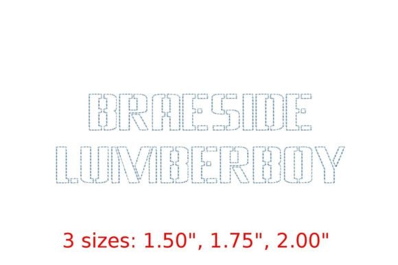 Braeside Lumberboy Bean Stitch Oultline