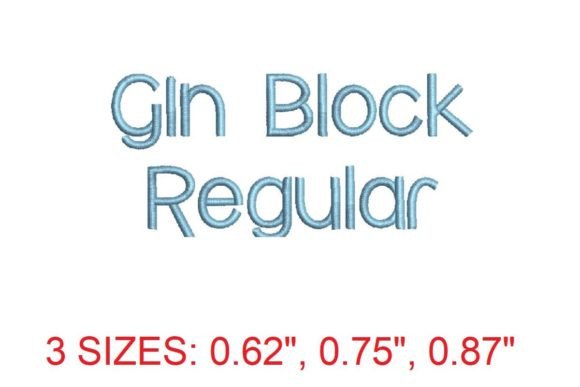 Gin Block Regular Embroidery Font Review