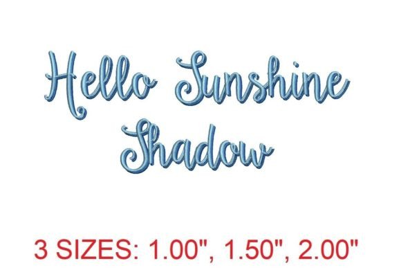 Hello Sunshine Shadow Embroidery Font Review