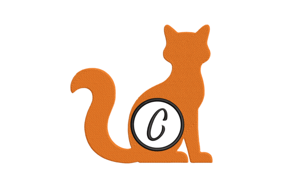 Review: Cat Letter C Embroidery Design for Real Projects
