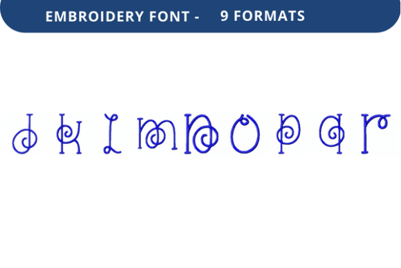 Vine Nouveau Font Lowercase J to R Review
